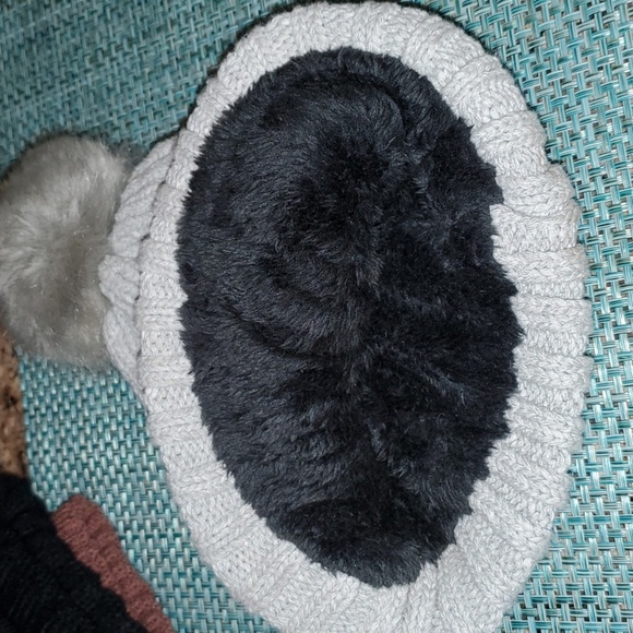 Kids Grey Pom-Pom Beanie - Picture 8 of 8